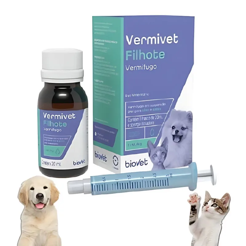 Vermífugo Vermivet Filhotes Cão E Gato 20ml