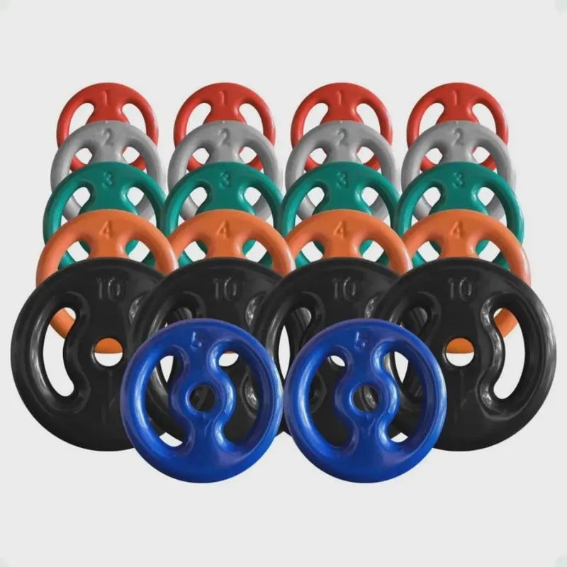 Combo com 22 Anilhas Emborrachadas - 90 Kg