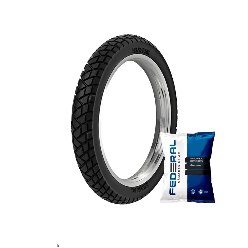 Pneu Moto Rinaldi Aro 19 R34 90/90-19 52t Tt Dianteiro + Câmara De Ar