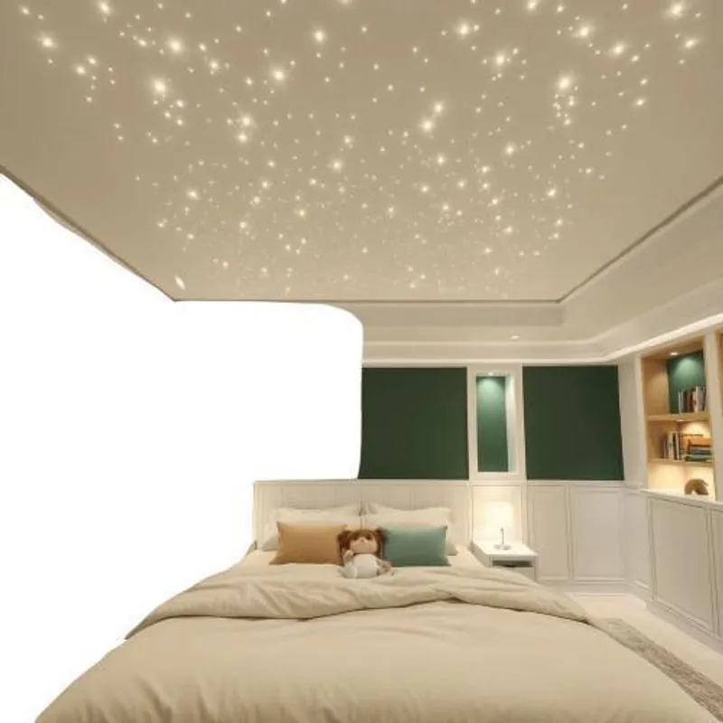 Kit Mix Fibra Ótica Estrelado Branco 150 Pontos Iluminação
