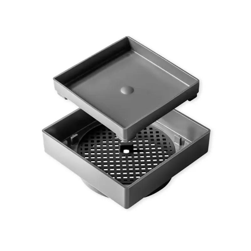 Ralo Oculto 10x10 Seca Piso/porcelanato Inteligente Cinza