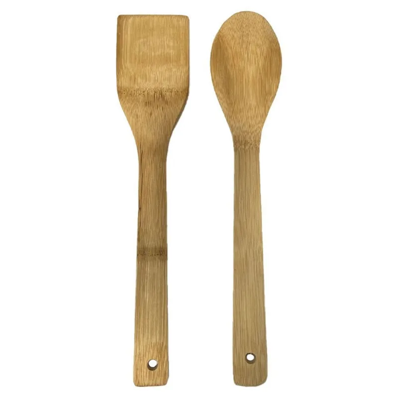 Kit Colher e Espátula em Bambu 30cm - Bono
