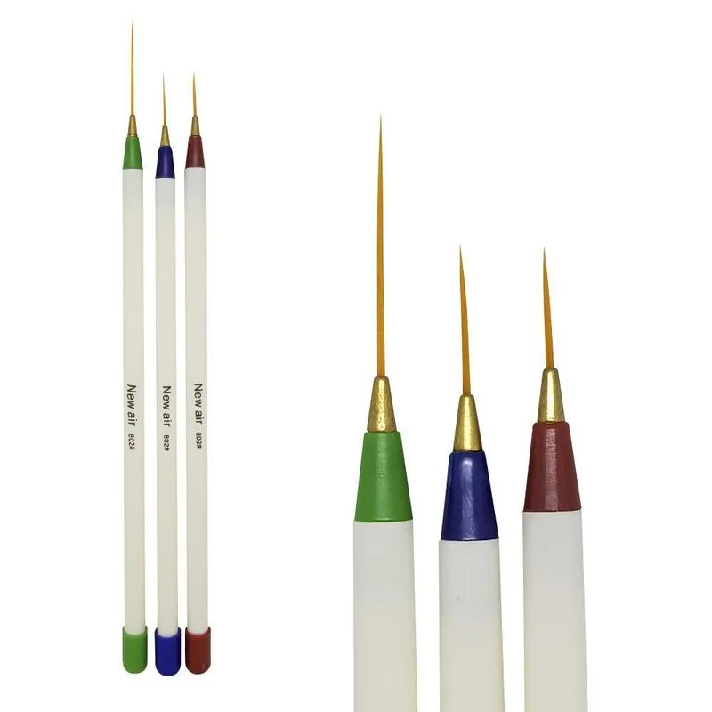 Kit Pincel Artístico Longo New Air 802 Com 3 Unidades