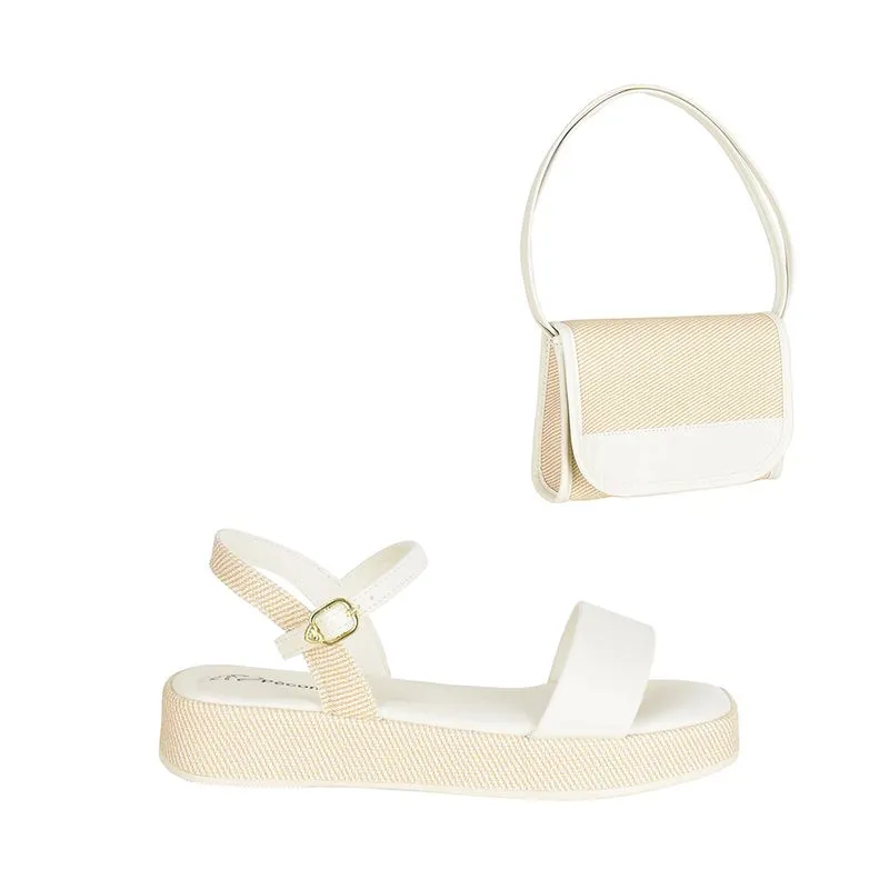 Sandália Infantil Pé com Pé Off White 33