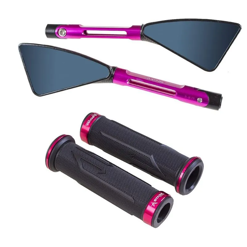 Kit Rosa Manopla Xl Retrovisor Cb600f Hornet Cb1000r Rr