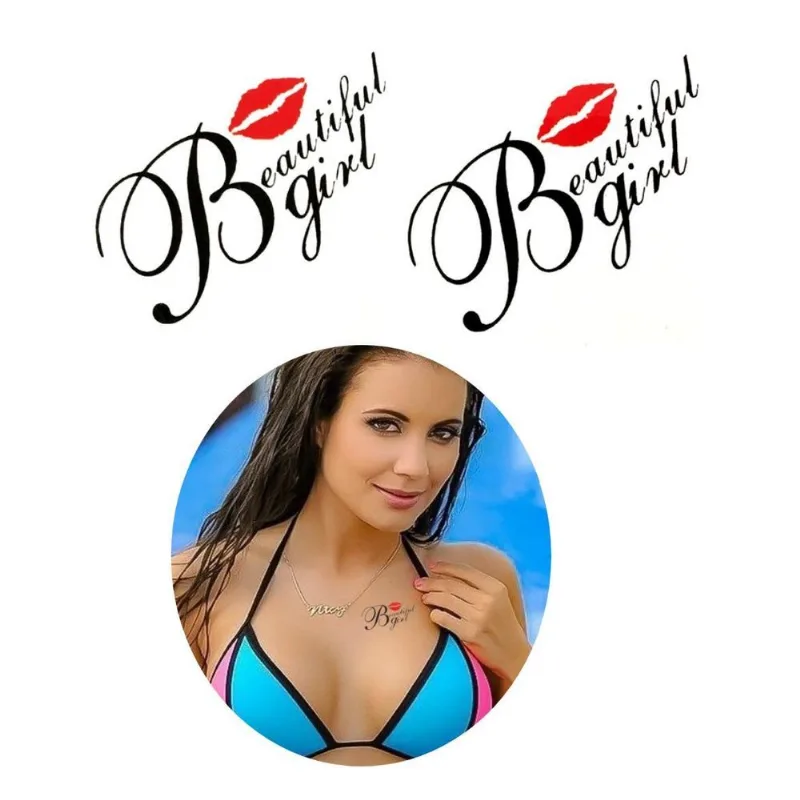 Tatuagem Temporária Beautifull Girl Linda Garota