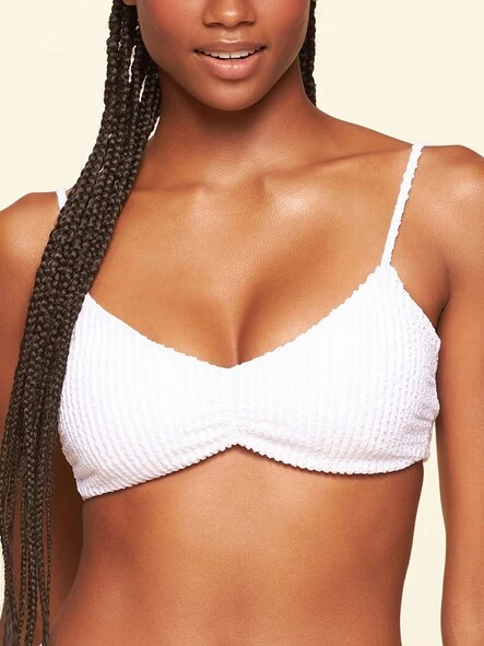 Top de Biquíni Lisos Praia Cia Maritima Branco / S