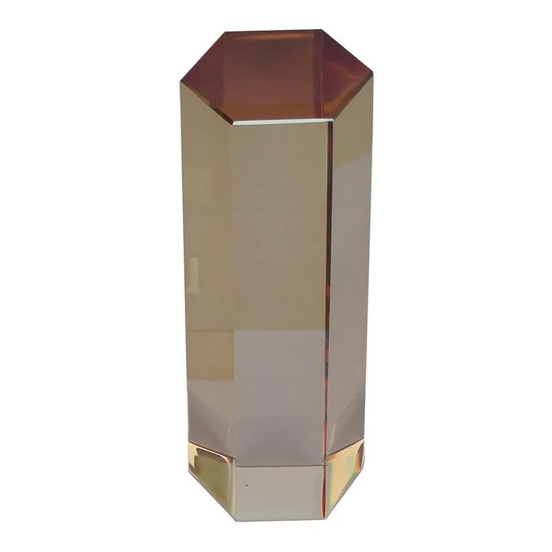 Peça Decorativa Em Cristal Âmbar 15cm