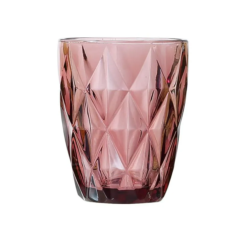 Conj De Copos De Vidro Marsala 6 Pcs 256ml Diamante
