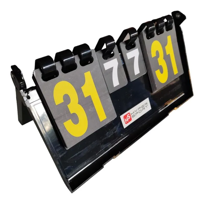 Placar De Mesa Dobrável Marcador Manual Hyper Sports Preto