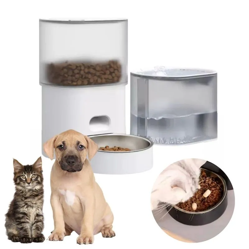 Comedouro E Bebedouro Pet Automático Gatos E Cães Pequeno