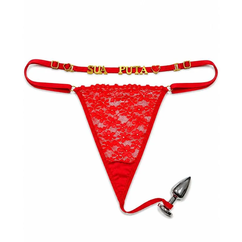 Calcinha Para Plug Anal Personalizável Hot Love Calcinha Para Plug Anal Personalizável Tallyta Moda Apimentada