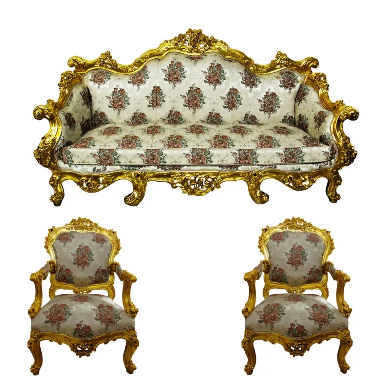 JOGO DE SOFÁ CLÁSSICO + PAR DE POLTRONA-Clássico-Prime Home Decor-Prime Home Decor