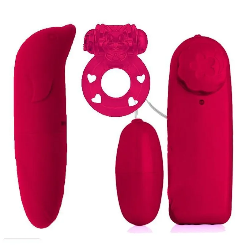 Kit Vibrador Feminino Ponto G Golfinho + Vibrador Bullet