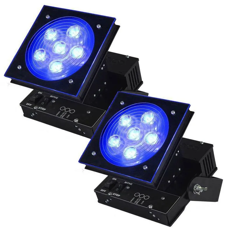 Kit 2 Mini Moving Deltrônica Canhão Refletor Par Led Rgb 18W