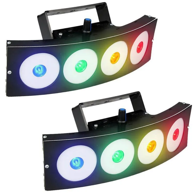 Kit 2 Jogo De Luz 4 Canhão De Led Iluminacao Dj - Deltrônica