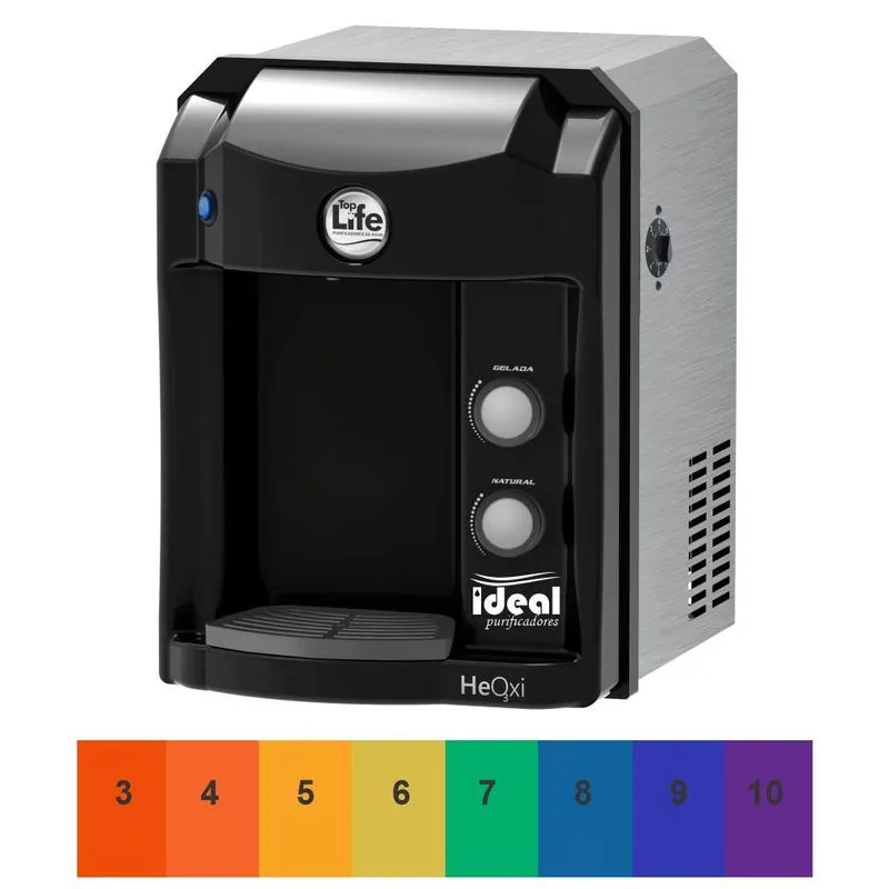 Filtro purificador agua alcalina com ozonio top life - preto - 110V/220V