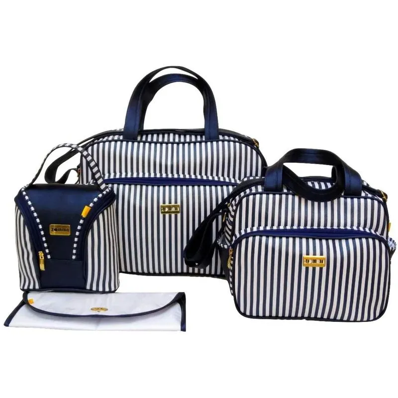 Kit Multifunção Mala Maternidade Enxoval Bebê Azul Marinho