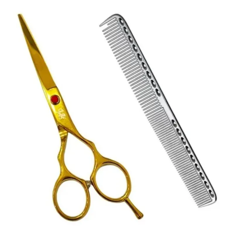 Tesoura Fio Laser Profissional Douradapente De Metal Ferro