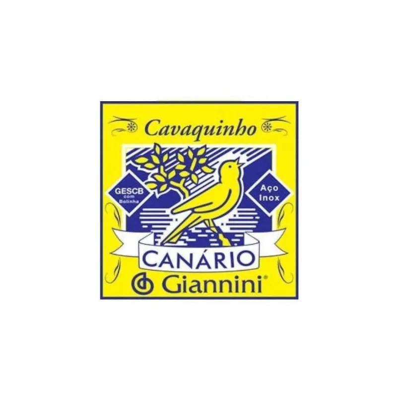 Kit 5 encordoamento cavaco aço giannini gescb canario bolinha