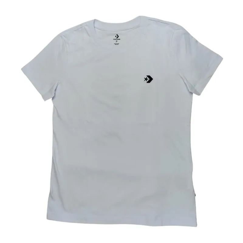 Camiseta Unissex Converse Ap01f2479-003 Go To Embroidered Star Chevron P / Branco