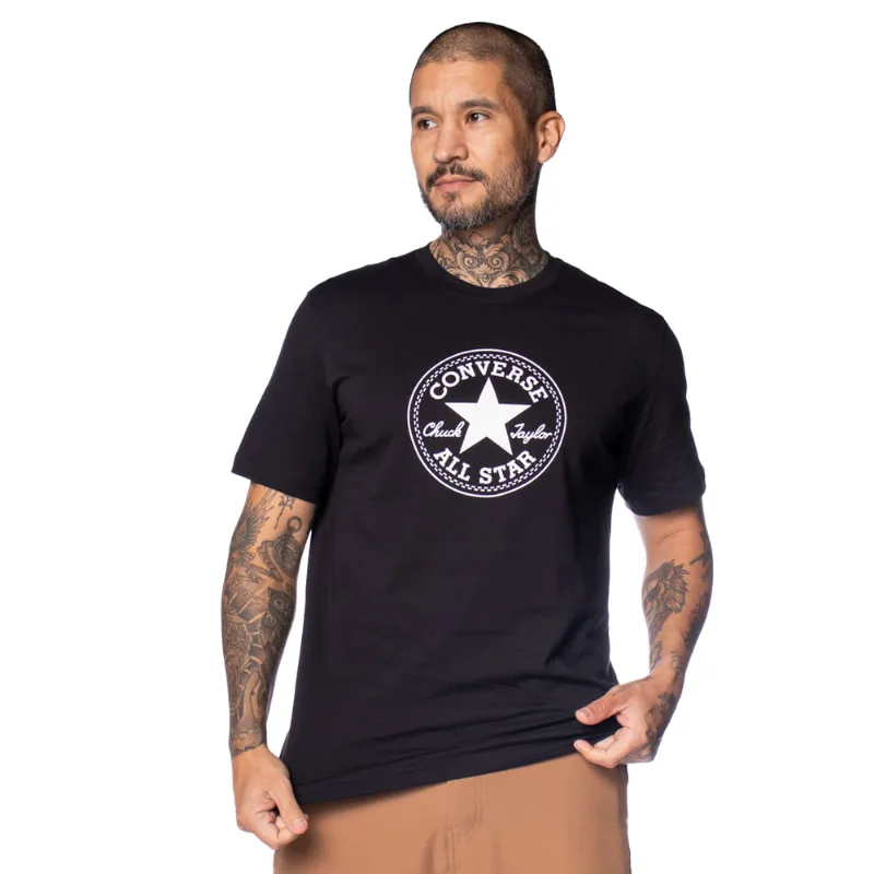 Camiseta Unissex Converse Patch Logo Standard Preto/Branco - GG