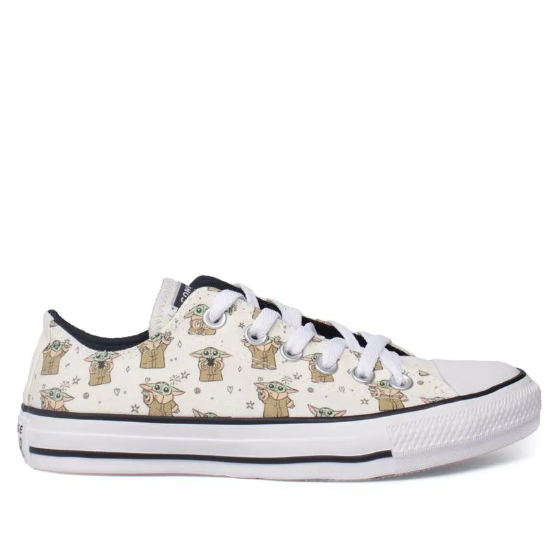 Tênis Feminino Converse All Star Star Wars Baby Yoda Bege - 33