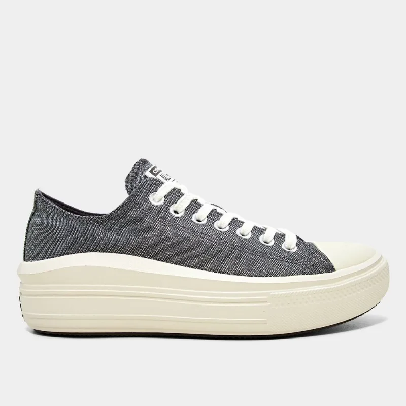 Tênis Converse Chuck Taylor All Start Move - Unissex - Grafite+Prata
