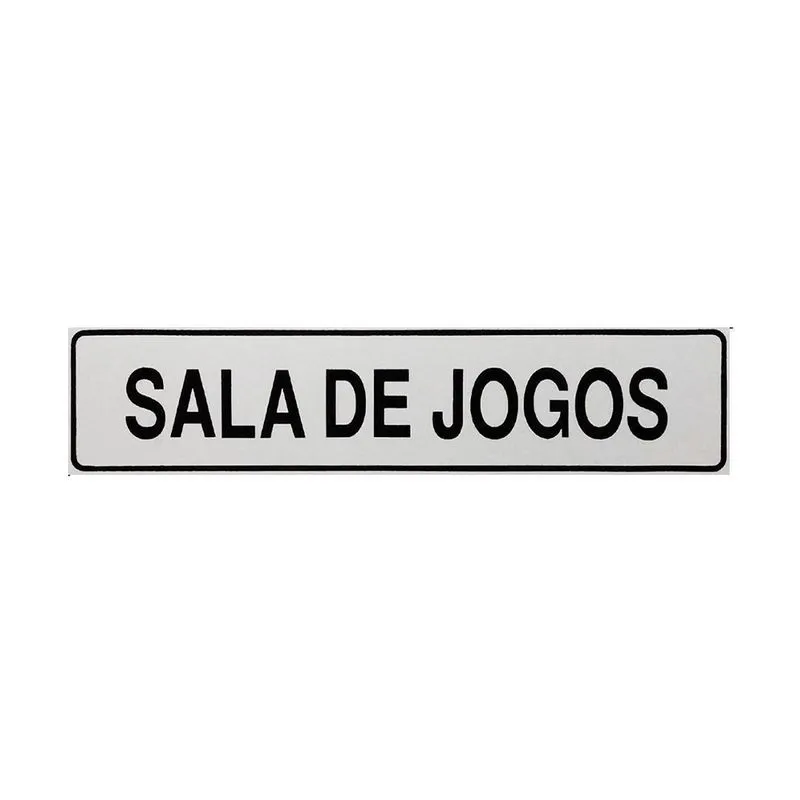 Combo 10 Placas Sinalização Sala De Jogos 30x7 - B-523/3 F9e