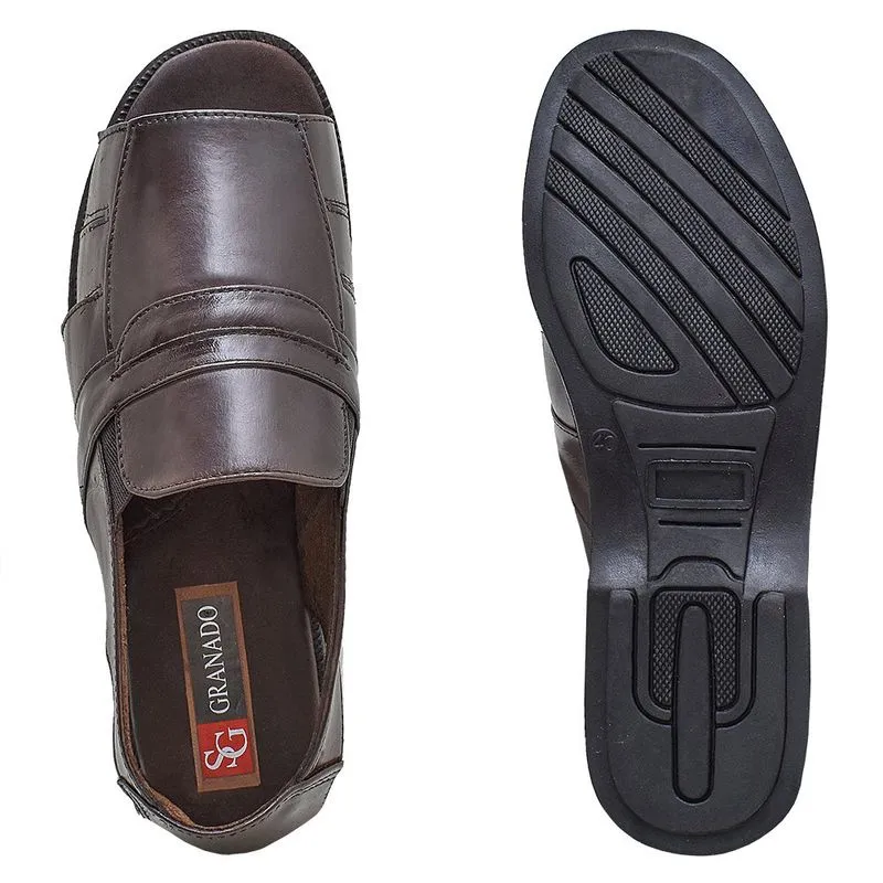 Sandália Masculina Couro Extremo Conforto Granado - 888