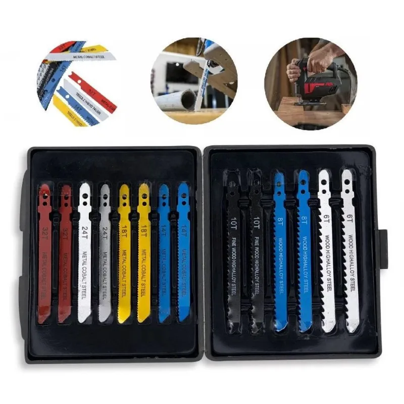 Kit Com 14 Serras Tico-Tico Para Metal E Madeira Ferramentas