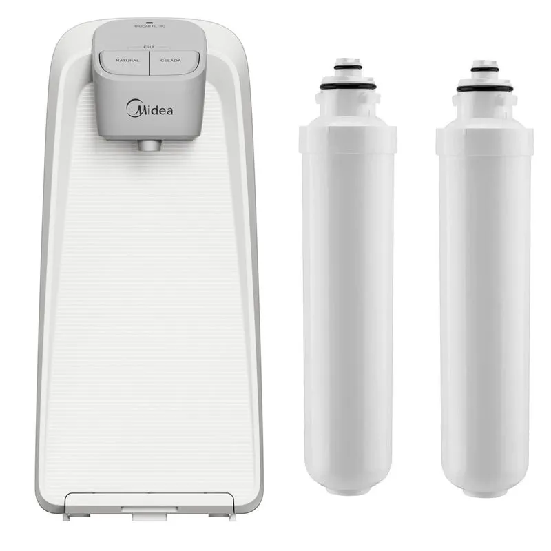Purificador De Água Midea Slim Pure Branco 2 Filtro Refil Reserva Original