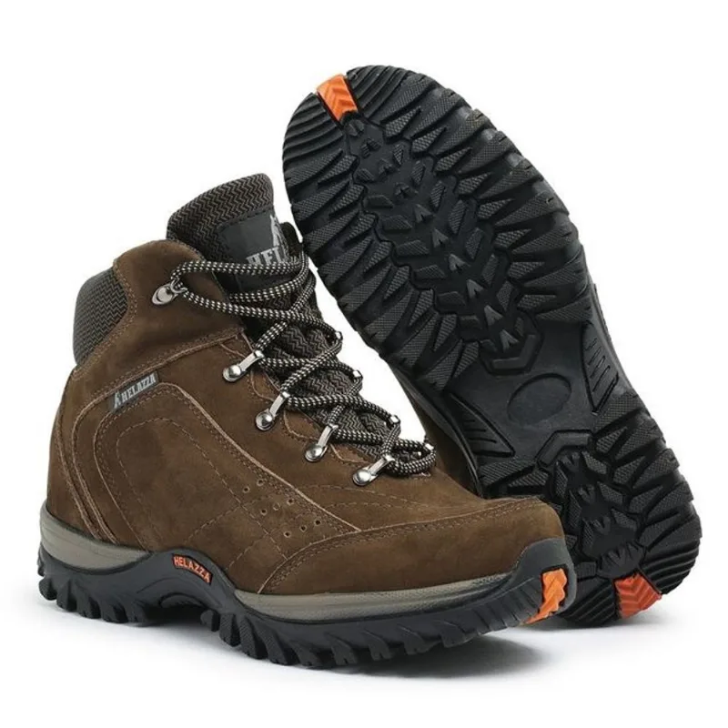 Coturno Helazza Adventure Nobuck Couro Legítimo