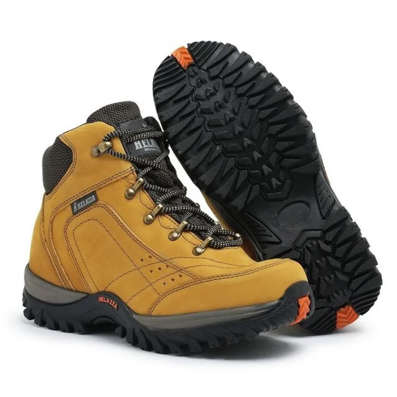 Coturno Helazza Adventure Nobuck Couro Legítimo