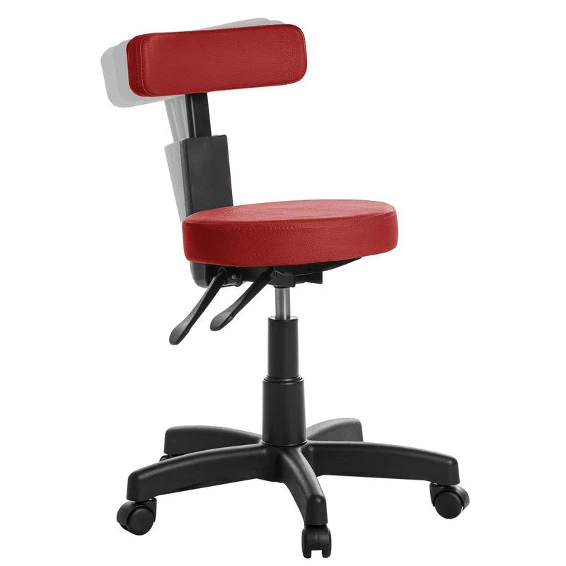 Cadeira Mocho Ergonômica Estética Clinica Rv Vermelho