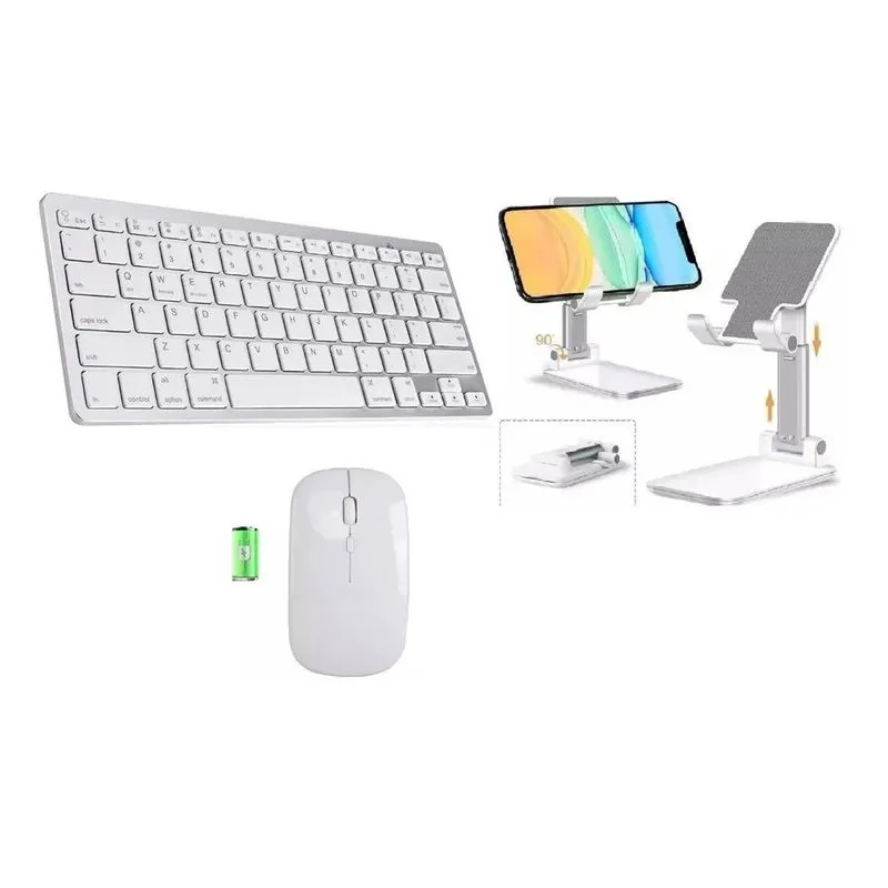 Teclado Mouse Suporte Kit Galaxy Tab A T290/t295 Branco