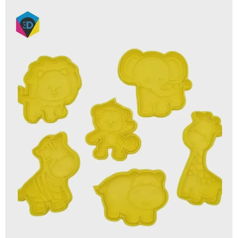 Cortador de Biscoito Safári Leão Zebra Macaco 6 Peças Barato