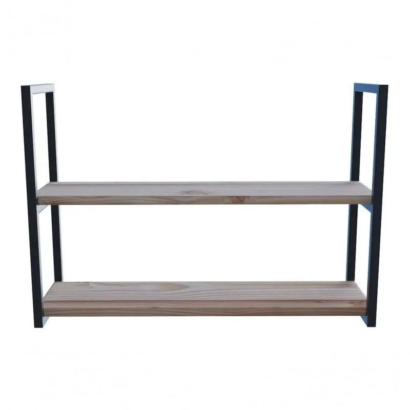 2 Prateleiras Modernas Madeira Maciça De Teto Para Lojas 80x20cm