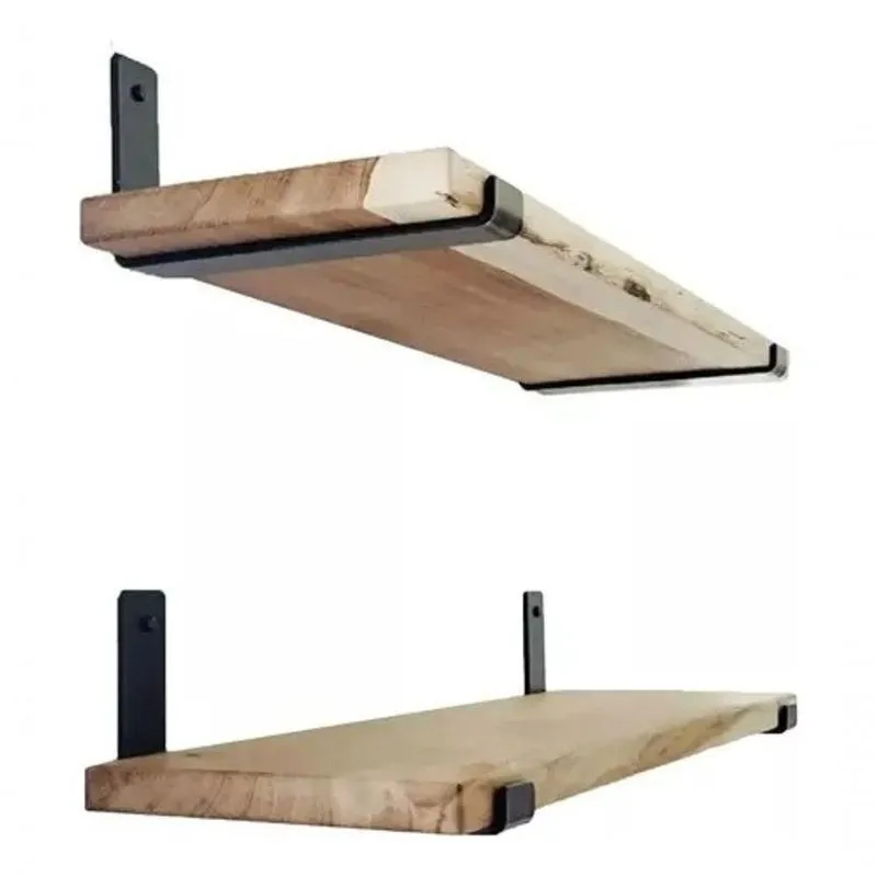 Prateleira Com Par De Mão Francesa Reforçada 100X50X20 Moderno p/ Sala