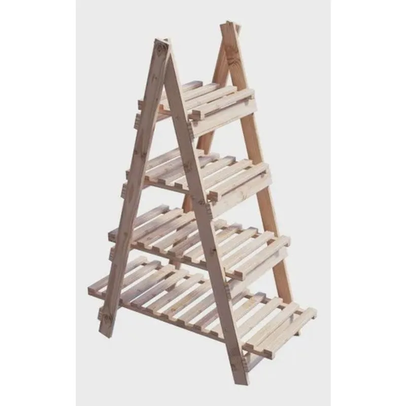 Sapateira Design Piramide 4 Prateleiras Pinus Portatil