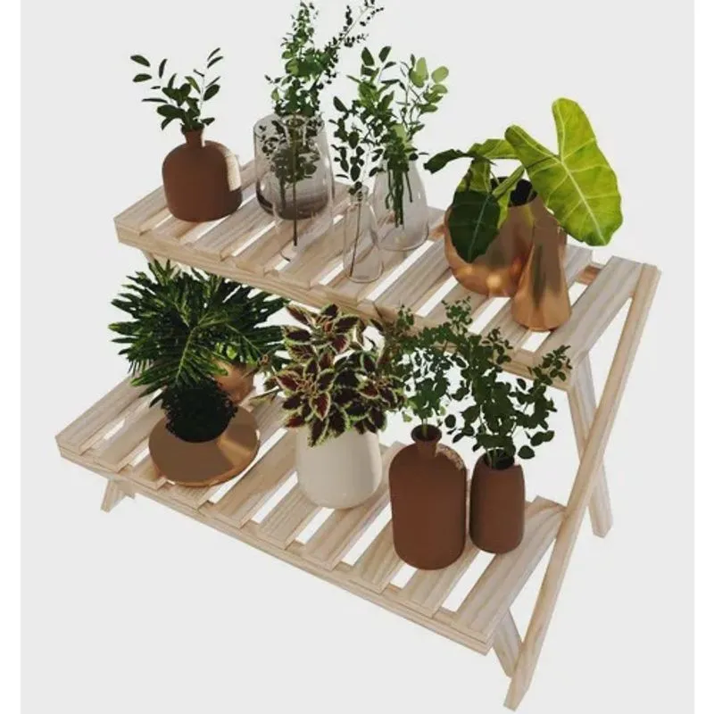Móvel Organizador Dupla Prateleira Design Escada