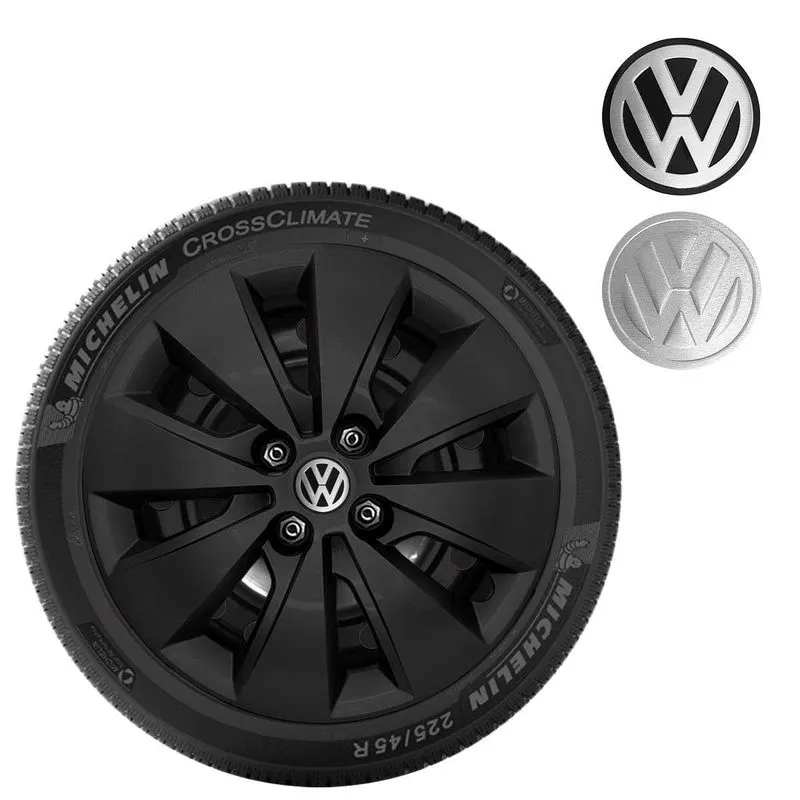 Calota Grid Gol Saveiro Voyage Aro 15 Preto Fosco 248cp