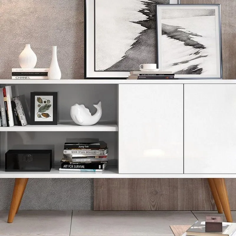 Aparador Branco Sala Estar 120cm Retrô