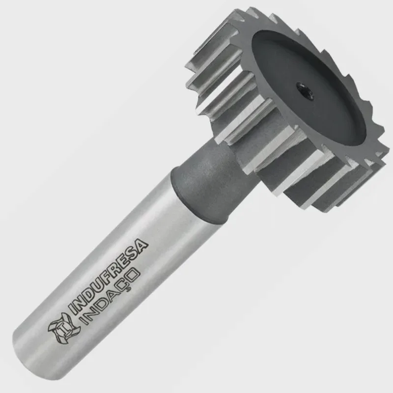 Fresa para Rasgo de Chaveta Haste Cilíndrica, Dentes Retos Tipo woodruff - Med. 28,5 x 8,0mm - din 850 ah - Cód. 1642 - indaço
