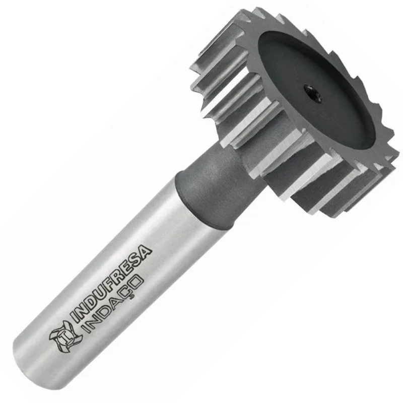 Fresa Para Rasgo De Chaveta Haste Cilíndrica, Dentes Retos Tipo Woodruff - Med. 1 X 1/4" - Din 850 Ah - Cód. 1642 - Indaço