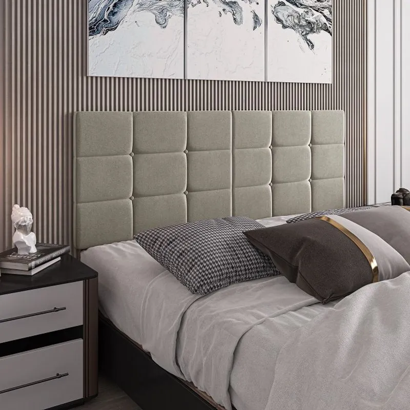 Cabeceira cama box Casal Bia 1,40m - Bege