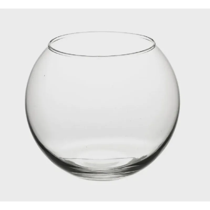Kit 10 Mini Vaso Castiçal Tipo Aquário De Vidro 7x8cm 250ml