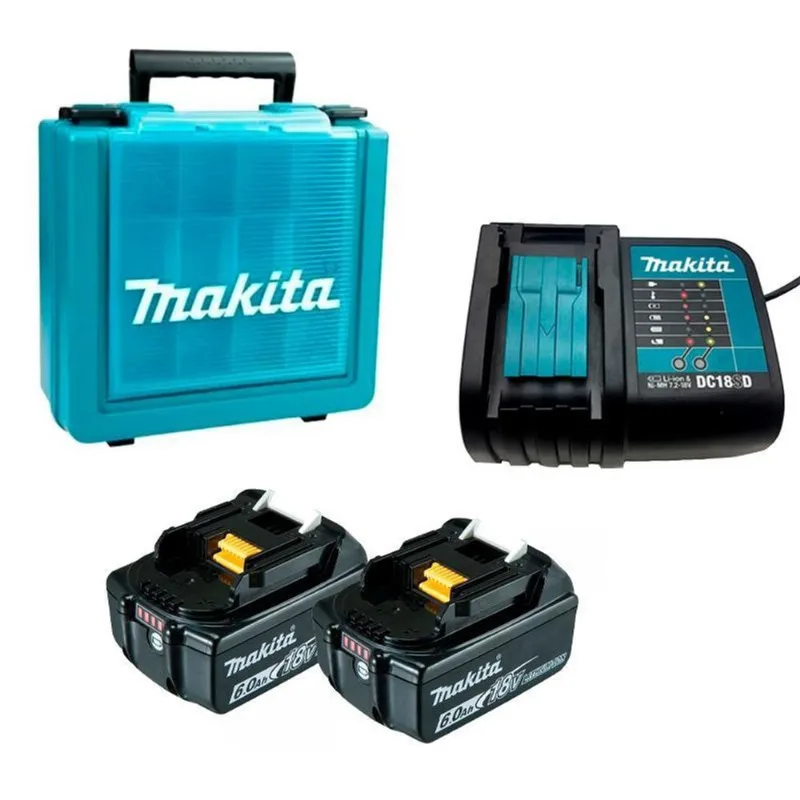 Kit Energia 2 Baterias 18V 6.0Ah Bl1860B + Carregador Dc18Sd