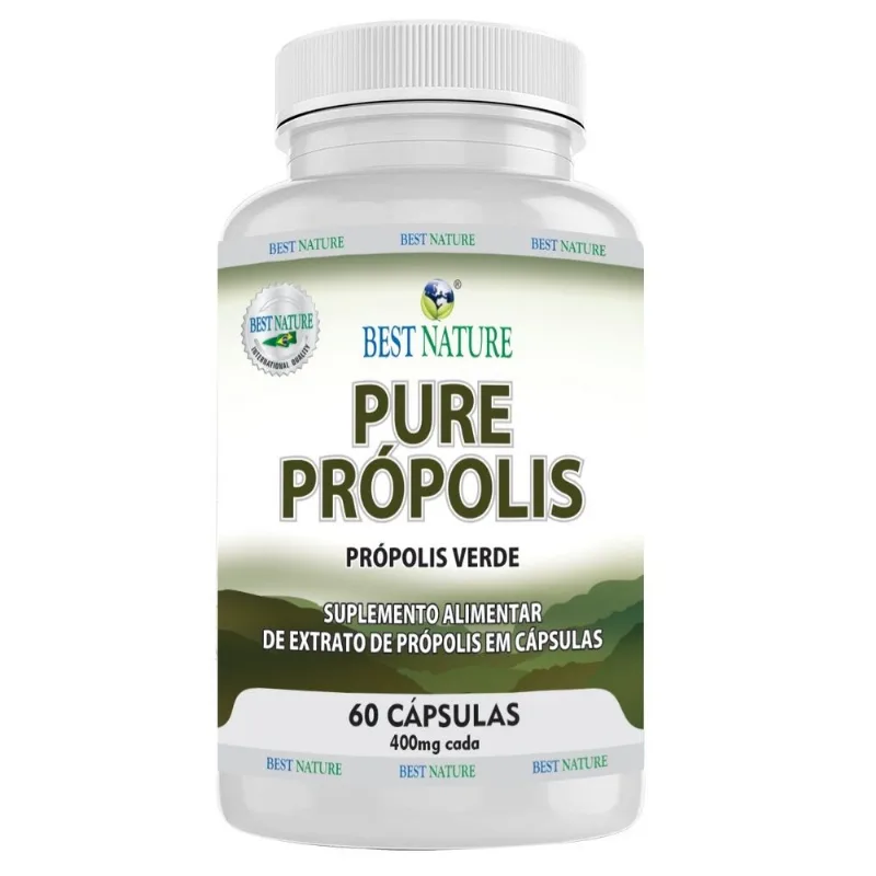 Própolis Vegano Pure Própolis 400mg 2,4mg 60 Caps Best Nature