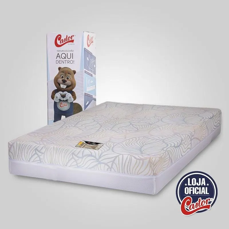 Colchão Castor King na Caixa Vitagel Space Double Face D33 193x203x24cm
